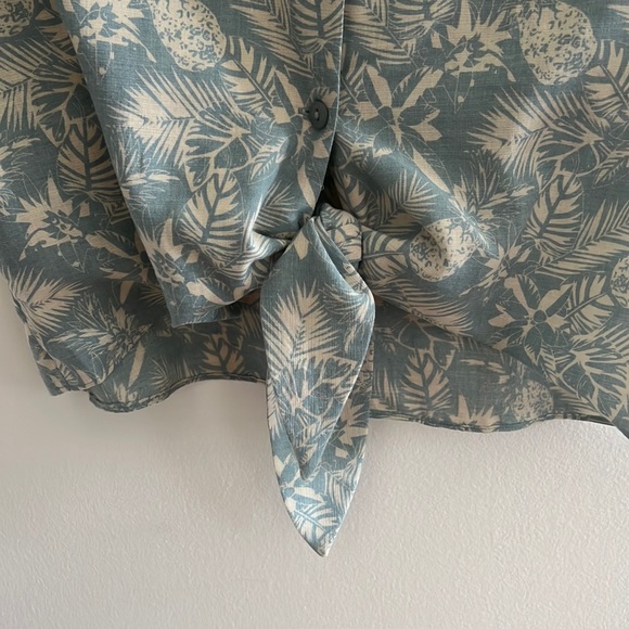 MOD REF BUTTON UP/TIE FRONT SHIRT size L - Picture 2 of 5